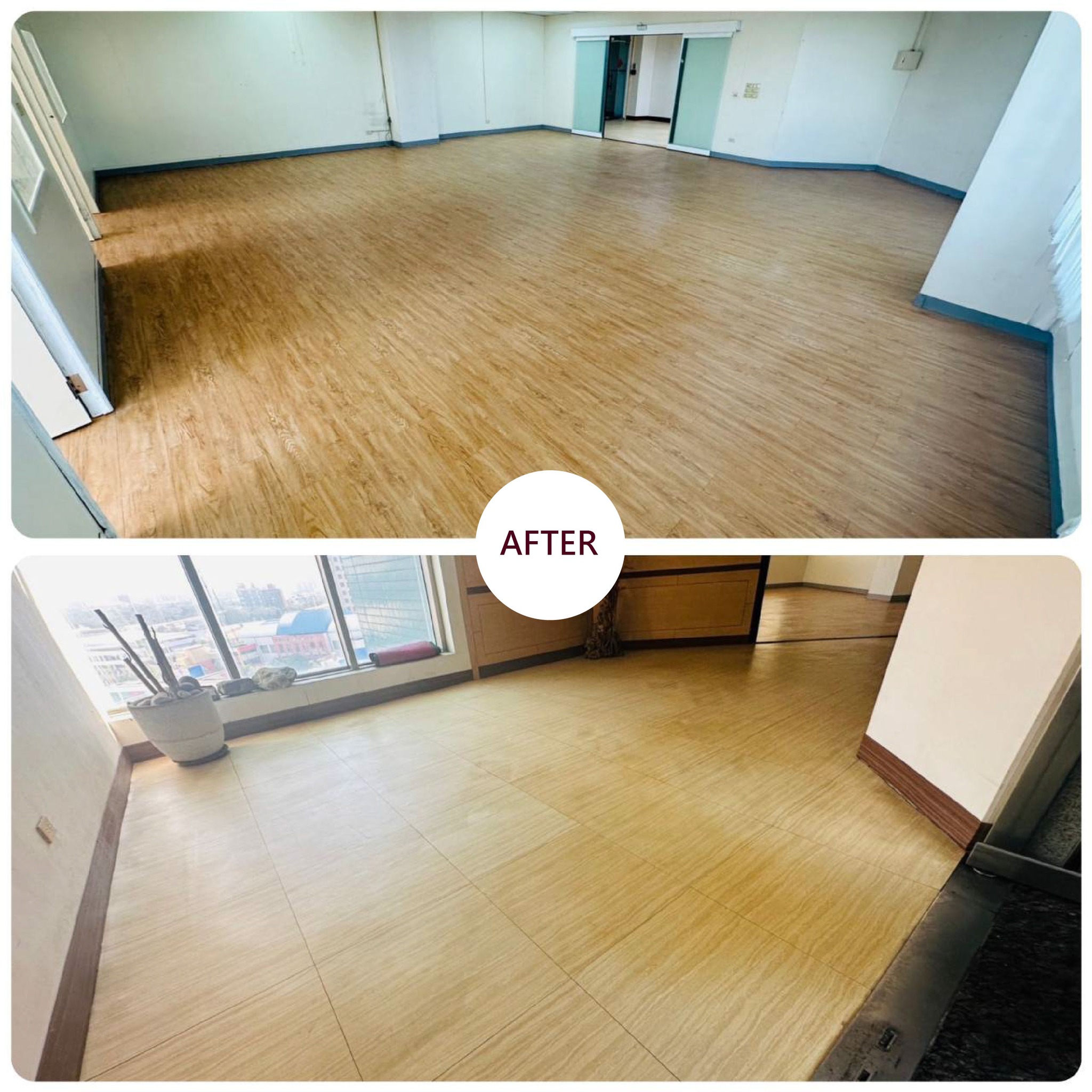 輔仁路辦公室地板清洗除膠 -術前vs術後的第3張圖片