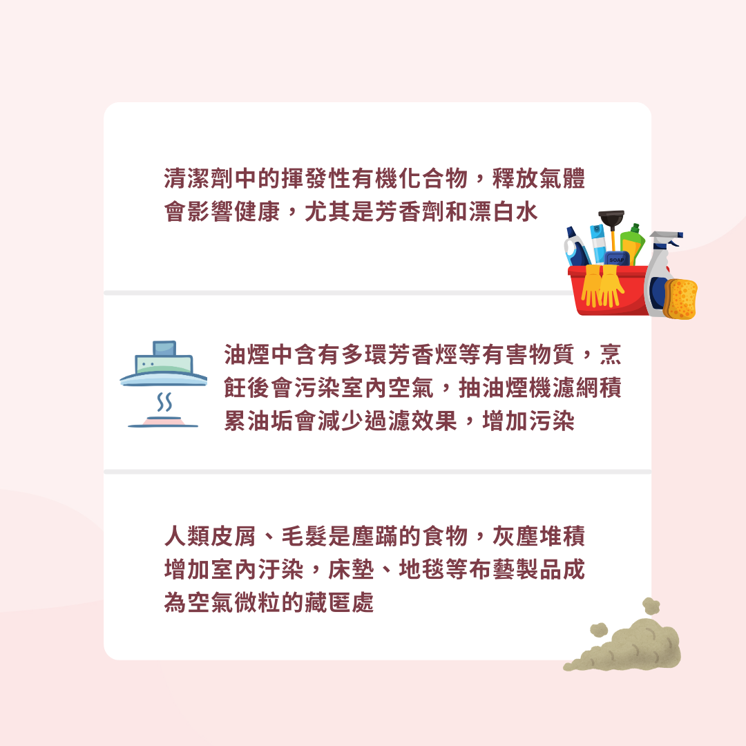 家裡空氣比外面還髒？5大隱藏污染源讓你每天吸髒空氣！的第2張圖片